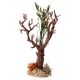 Miniaturbaum für Krippe mit 8–10 cm Figuren-Serie, kahl, Höhe 13 cm
