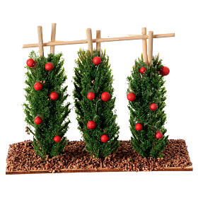 Gemüsegarten mit Klettertomaten für Krippe mit 10–12 cm Figuren-Serie