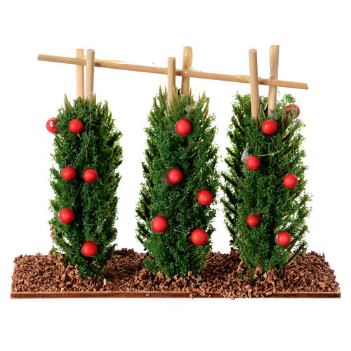 Vegetable garden with climbing tomatoes for 10-12 cm Nativity Scene 4