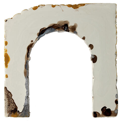 Painted plaster arch for 10-12 cm Nativity Scene, 20x20 cm 5
