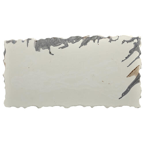 Pavement pierre irrégulière crèche 30x15 cm plâtre peint 8