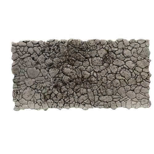 Pavimento pietra irregolare presepe 30x15 cm gesso dipinto 1
