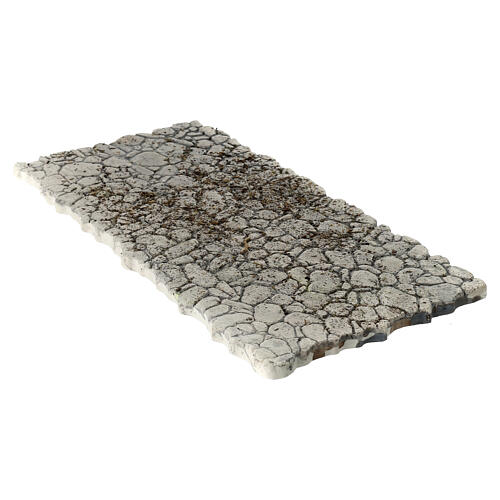 Pavimento pedra irregular presépio 30x15 cm gesso pintado 6