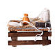 Markttisch für Krippe 10 cm mit Wurst und Käse 10×10×5 cm s1