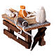 Markttisch für Krippe 10 cm mit Wurst und Käse 10×10×5 cm s2
