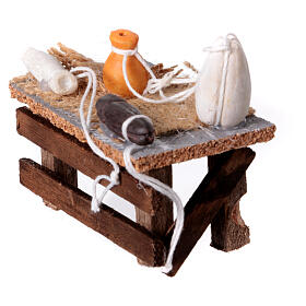 Cheese and charcuterie stall for 10 cm Nativity Scene, 10x10x5 cm