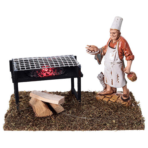 Parrilla con led con figura 10x15x10 cm belén 10-14 cm 1