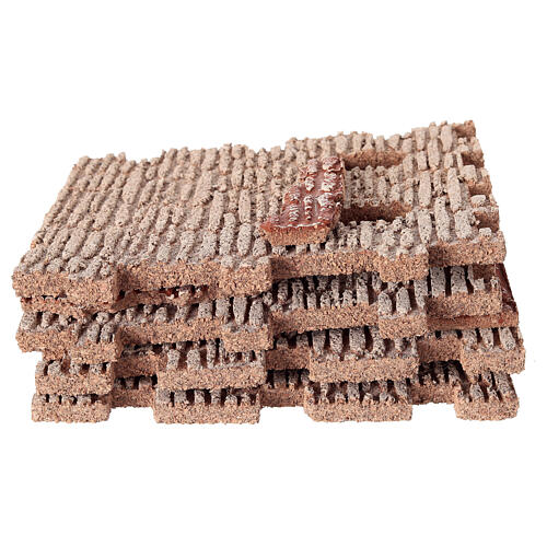 Burgturm aus Kork – 15 × 15 cm – Krippenzubehör 6