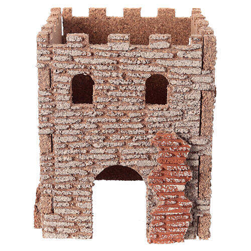 Roccaforte in sughero presepe 15x15 cm 1
