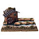 Stretch of river with faux water mill 15x25x20 cm nativity scene 14-16 cm s1