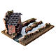 Stretch of river with faux water mill 15x25x20 cm nativity scene 14-16 cm s3