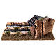 Stretch of river with faux water mill 15x25x20 cm nativity scene 14-16 cm s4