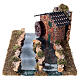 Stretch of river with faux water mill 15x25x20 cm nativity scene 14-16 cm s5