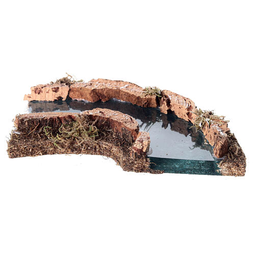 Simple river bend for 4-6 cm Nativity Scene, 15x10 cm 1