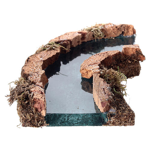 Simple river bend for 4-6 cm Nativity Scene, 15x10 cm 3