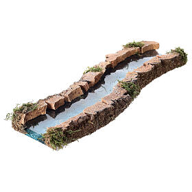 Straight river with stones for 4-12 cm Nativity Scene