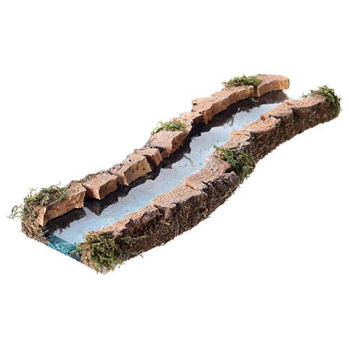 Straight contoured river nativity scene 4-12 cm 1