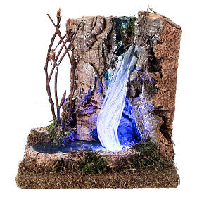 Small waterfall with LED light for 14-16 cm Nativity Scene, 15x10x15 cm