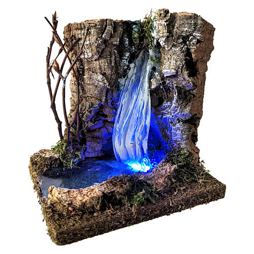 Small waterfall with LED light for 14-16 cm Nativity Scene, 15x10x15 cm 3