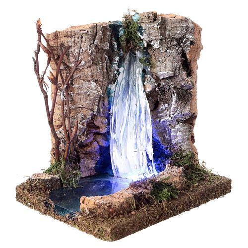 Small waterfall with LED light for 14-16 cm Nativity Scene, 15x10x15 cm 4