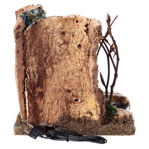 Cascata pequena FSC com LEDs 15x10x15 cm presépio 14-16 cm 5