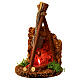 Fire 10x5 cm with battery-powered light 10 - 12 cm nativity scene s2