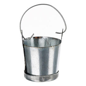 Metal bucket with handle for 10-12 cm Nativity Scene