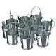 Secchio in metallo per presepe 10 - 12 cm con manico 3x3 cm s2
