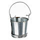 Metal bucket for nativity scene 10 - 12 cm with 3x3 cm handle s1