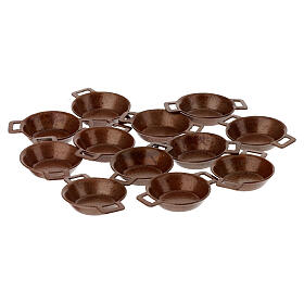 Sartén mangos para belén 10-12 cm color cobre 2 cm