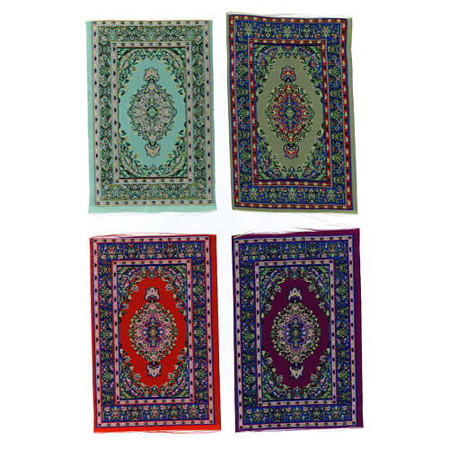 Tappeto colori assortiti 15x10 cm per presepe 10- 12 cm 1