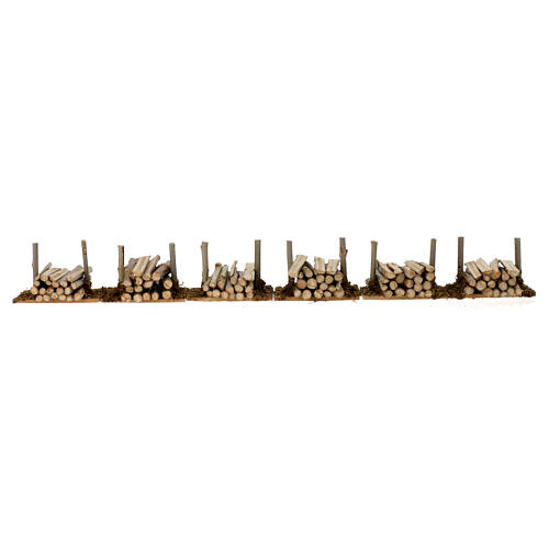 Legna da ardere impilata 5 cm per presepe da 10 cm 2