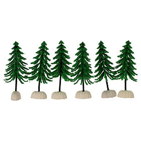 Sapin 12 cm vert foncé pour crèche 6-8 cm