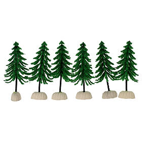 Pino 12 cm verde scuro per presepe 8 - 6 cm 