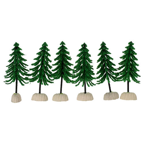 Pino 12 cm verde scuro per presepe 8 - 6 cm  2