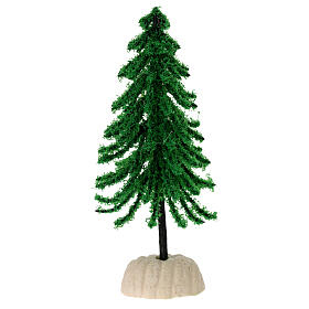 Pine tree figurine 12 cm dark green for nativity scene 8 - 6 cm