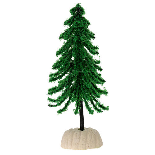 Pine tree figurine 12 cm dark green for nativity scene 8 - 6 cm 1