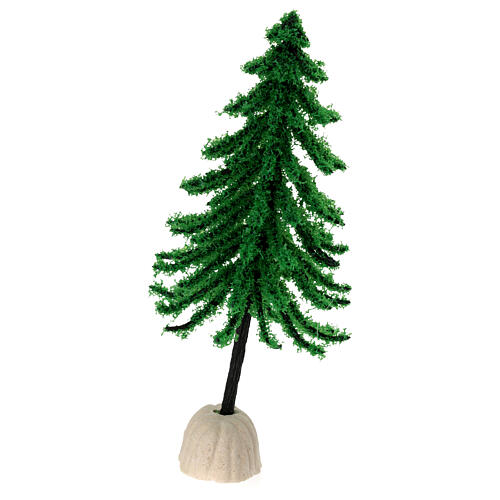 Pine tree figurine 12 cm dark green for nativity scene 8 - 6 cm 4