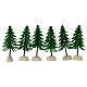 Pine tree figurine 12 cm dark green for nativity scene 8 - 6 cm s2