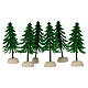 Pine tree figurine 12 cm dark green for nativity scene 8 - 6 cm s3