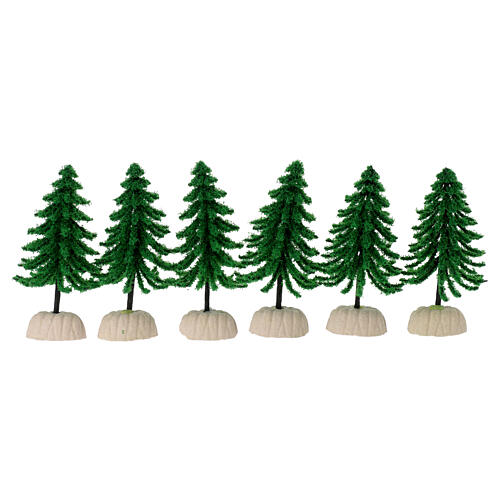 Pinheiro verde escuro 10 cm para figuras 6-8 cm 2