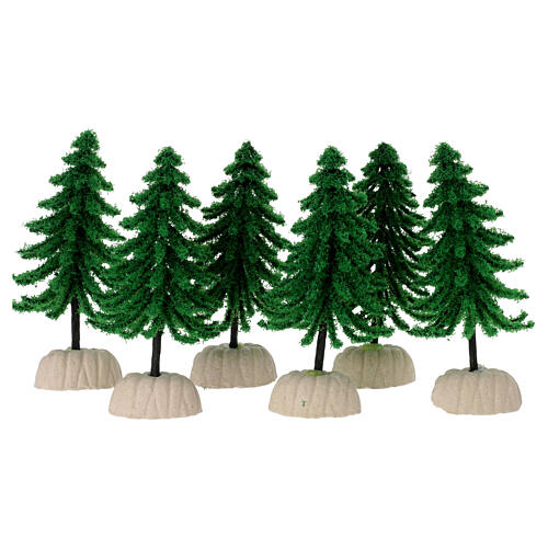 Pinheiro verde escuro 10 cm para figuras 6-8 cm 3