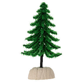 Dark green pine tree 10 cm for figurines 6 - 8 cm