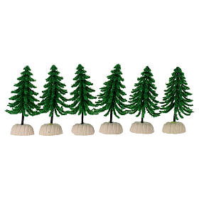 Dark green pine tree 10 cm for figurines 6 - 8 cm