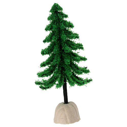 Dark green pine tree 10 cm for figurines 6 - 8 cm 4