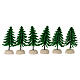 Dark green pine tree 10 cm for figurines 6 - 8 cm s2