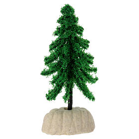 Sapin vert foncé 8 cm pour crèche 10-12 cm