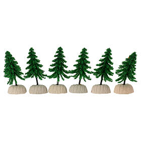 Pinheiro verde escuro 8 cm para presépio 10-12 cm