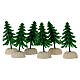 Dark green pine tree figurine 8 cm for nativity scene 10 - 12 cm s3