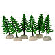 Sapin vert clair 10 cm avec base résine crèche 10-12 cm s3